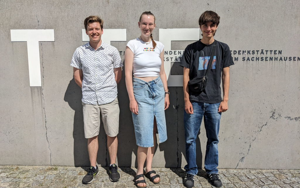 Unsere Freiwilligendienstleistenden Gabriel, Hannah und Bruno im Jahr 2022/2023