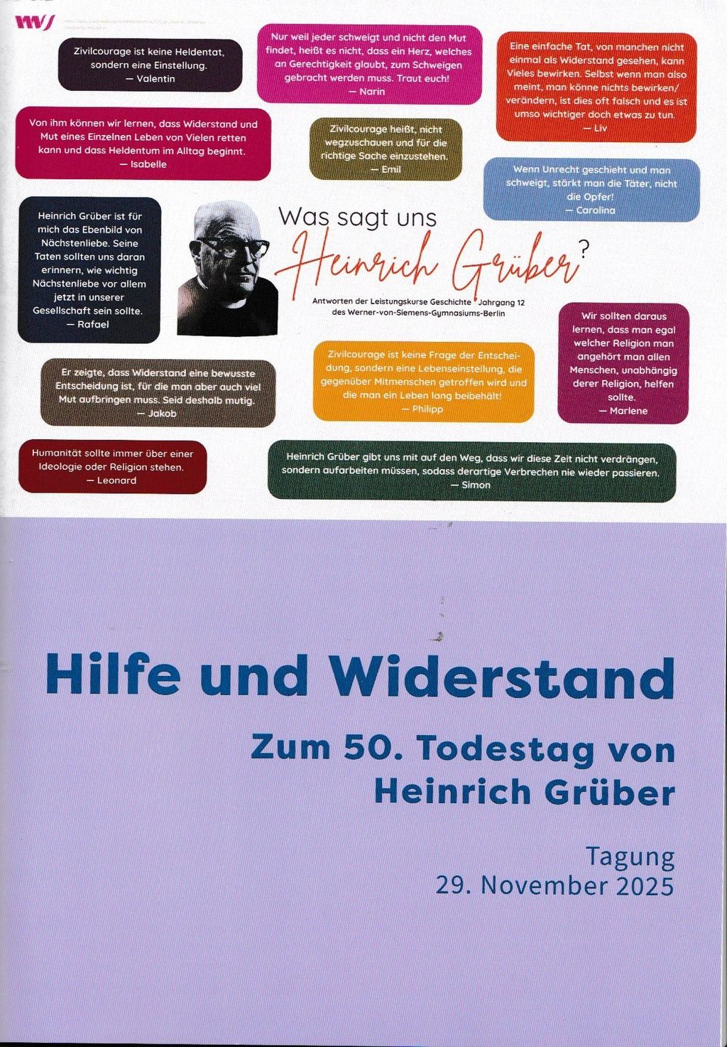 Broschüre Heinrich Grüber_Titelbild